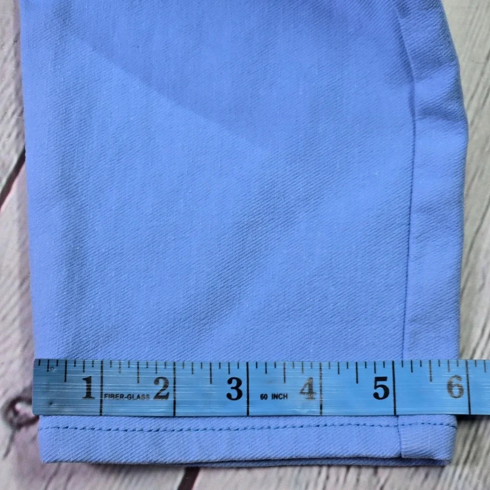 MaxMara Light Blue Slim Fit Tapered Ankle Denim Pants Designer‎ Luxury Trousers